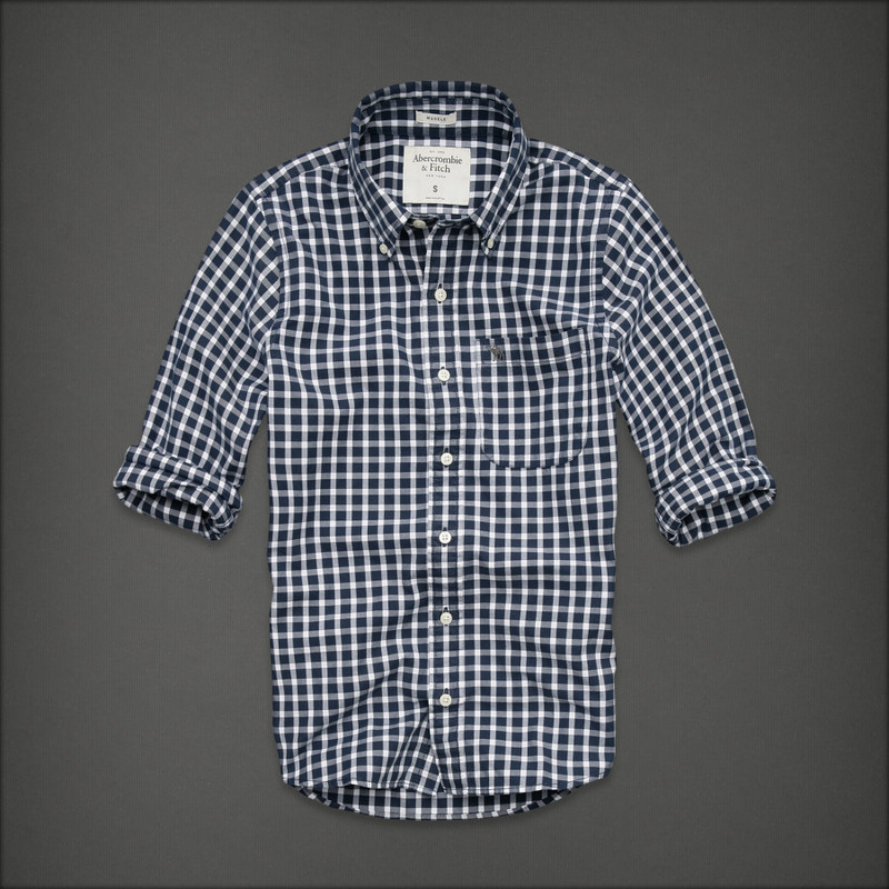 Abercrombie Fitch Hombres Plaid Camisa AF6970